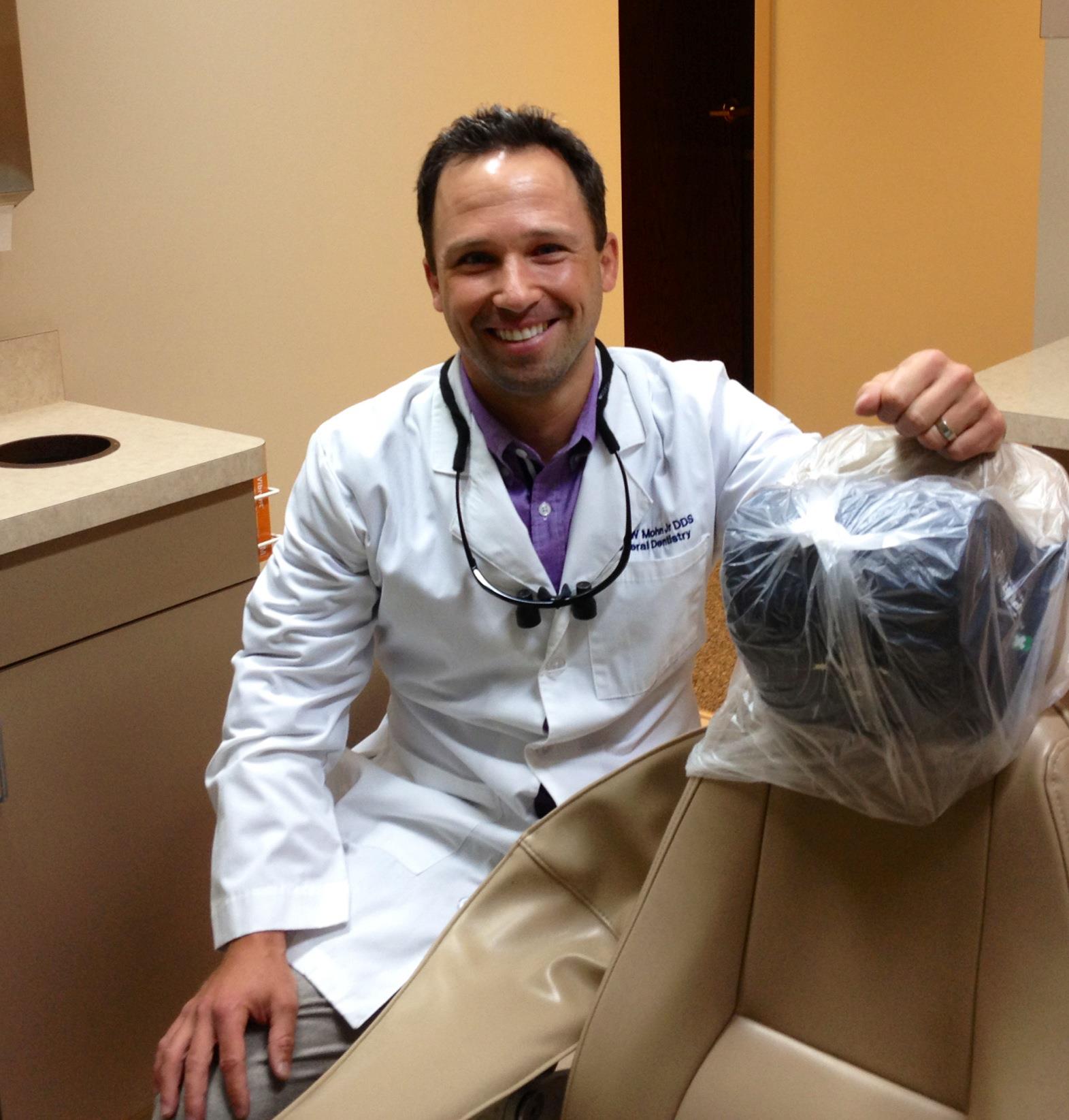 Dr. Peter W. Mohn Jr., DDS in his Platte City dental office